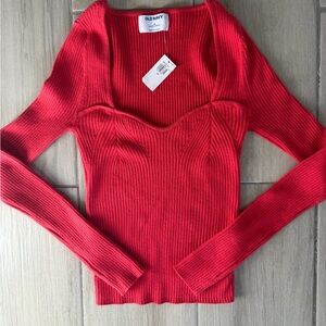 Old Navy Red Knit Top